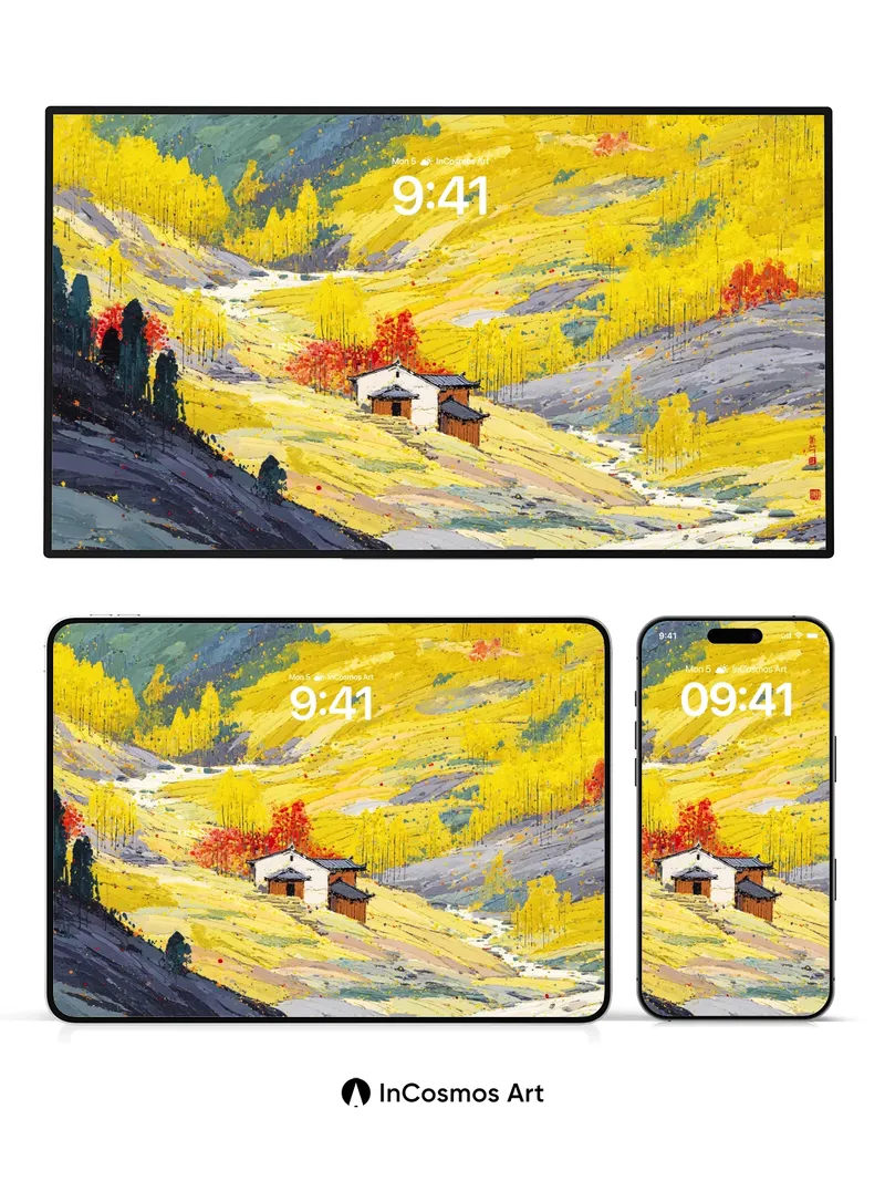 Autumn Hush Wallpaper with Golden Slopes