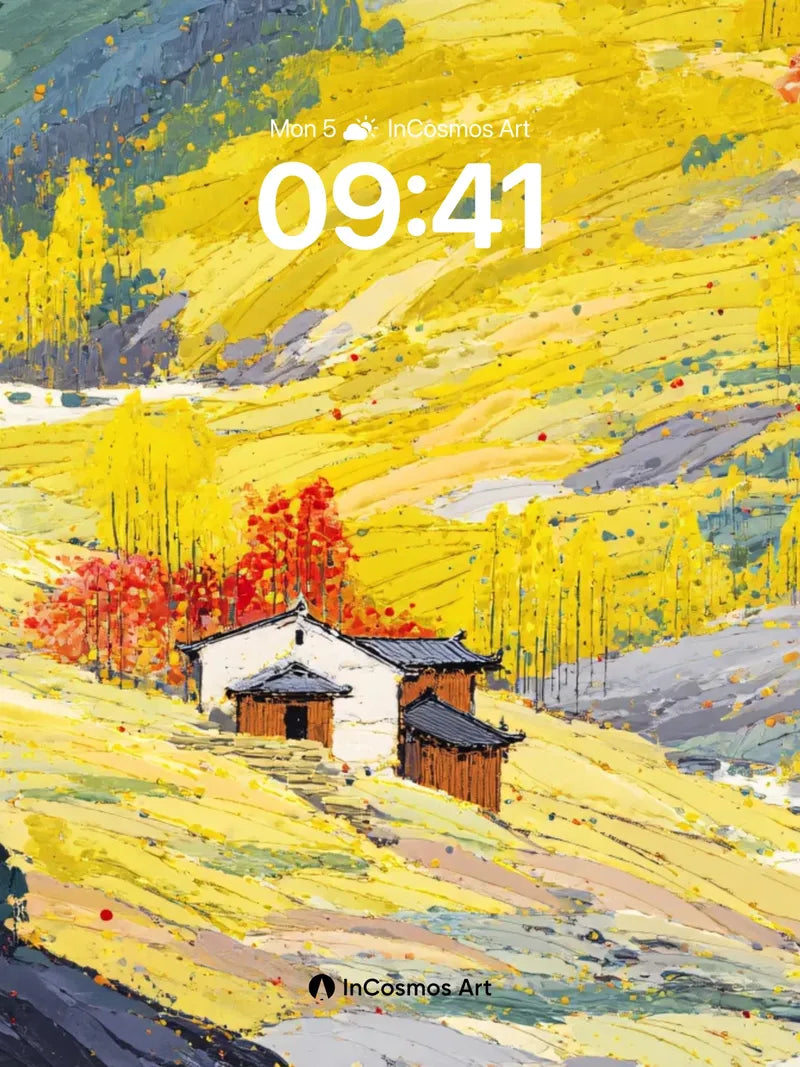 Autumn Hush Wallpaper with Golden Slopes