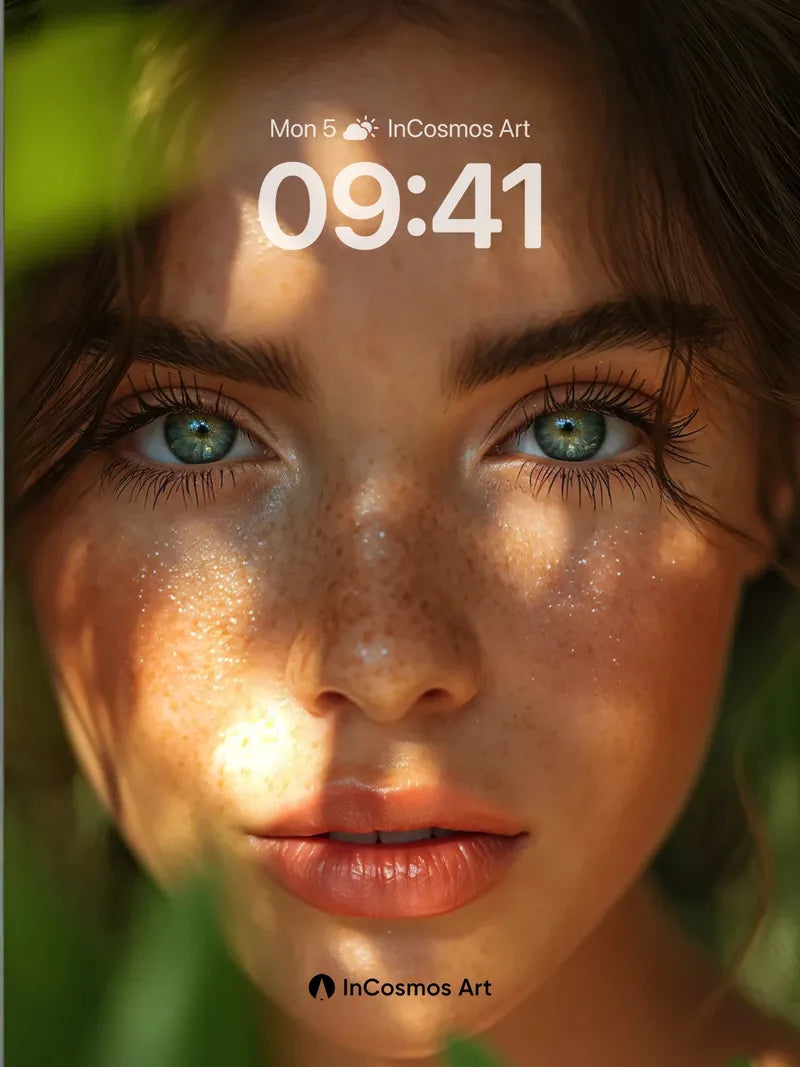 Sunlit Freckles Wallpaper with Dappled Green Shadows