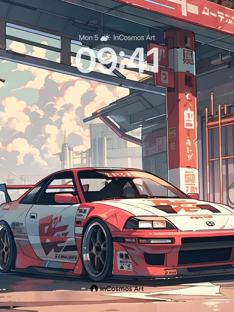 Neon Pulse Wallpaper with Racing Echoes