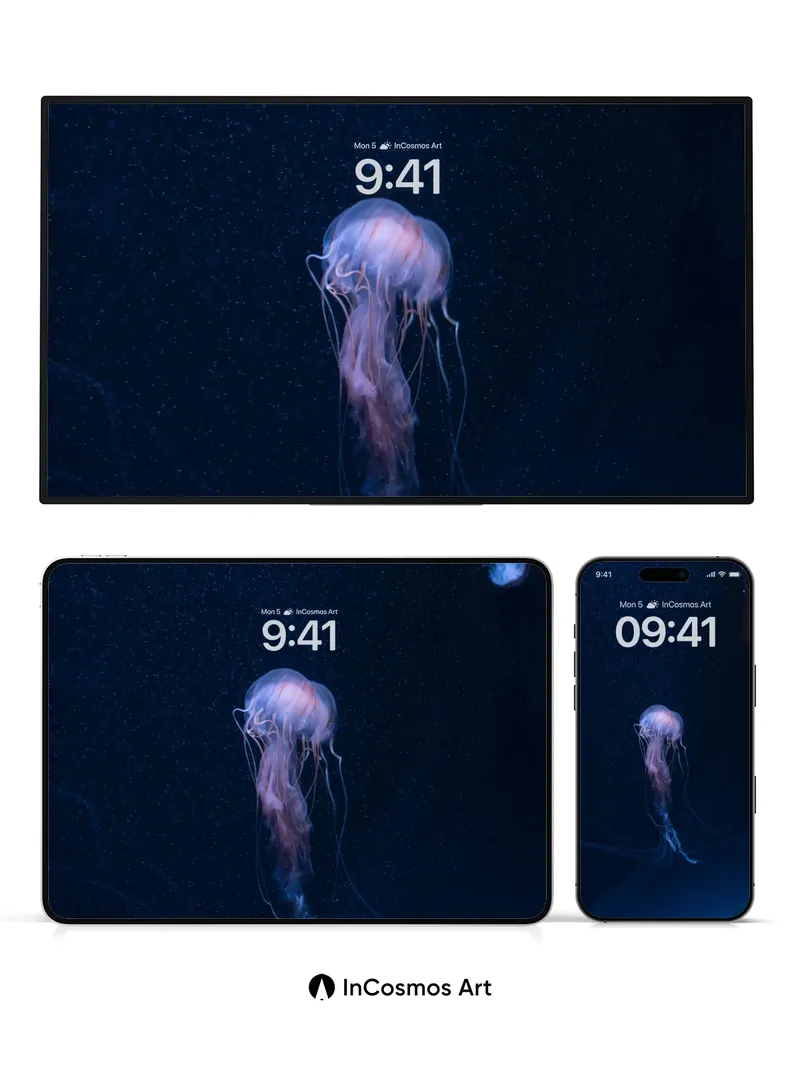 Luminous Drift Wallpaper with Ethereal Tendrils