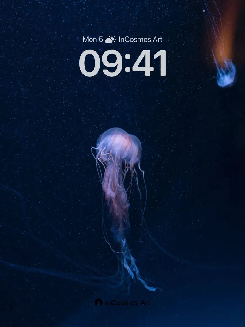 Luminous Drift Wallpaper with Ethereal Tendrils