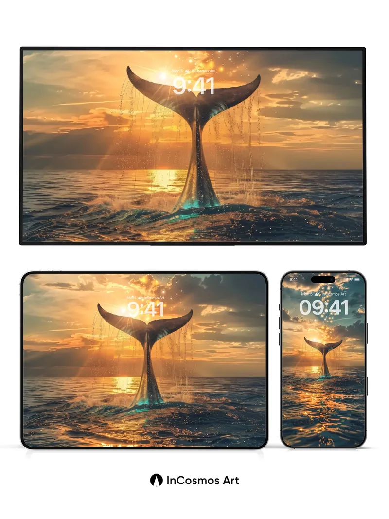 Golden Whispers Wallpaper with Starlight Tail