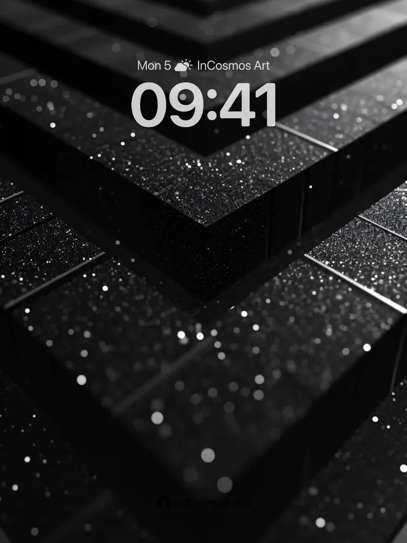 Cosmic Lattice Wallpaper with Starlight Edges