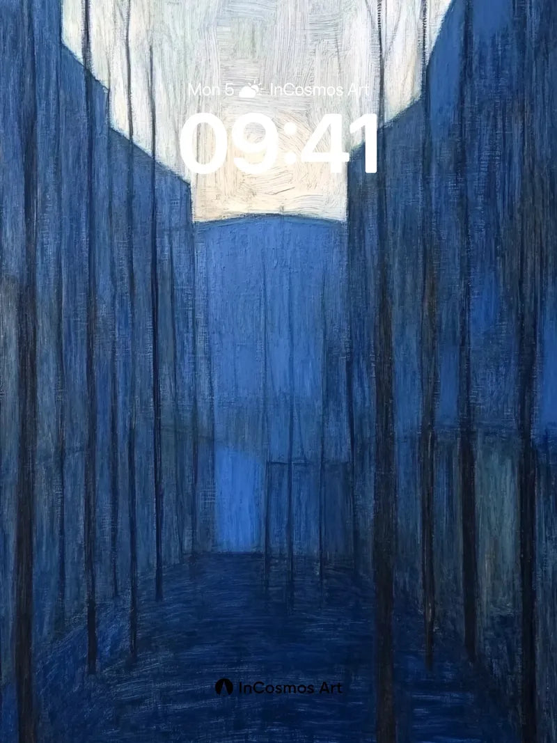 Whispering Blue Forest Wallpaper with Silent Trees wallpaper for iPhone, iPad & Mac