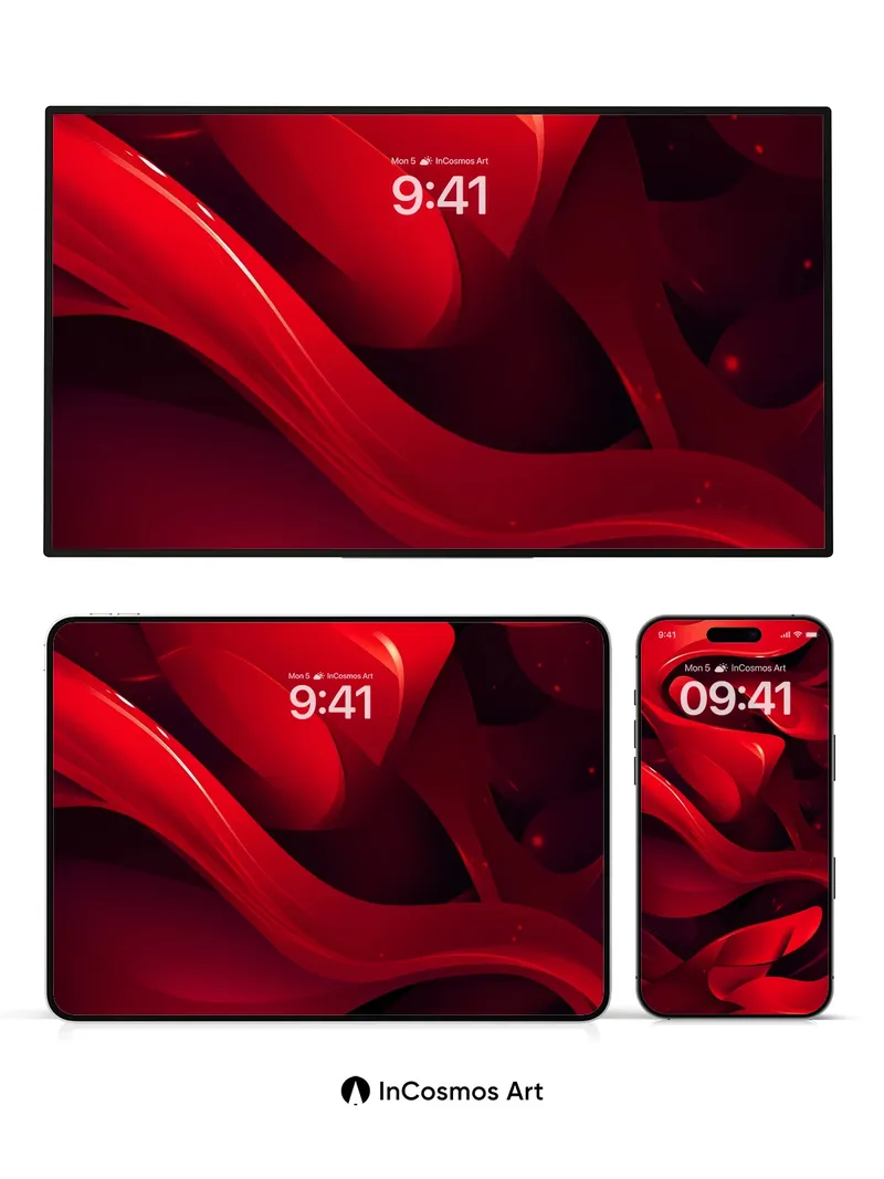 Velvet Flame Wallpaper with Liquid Depth