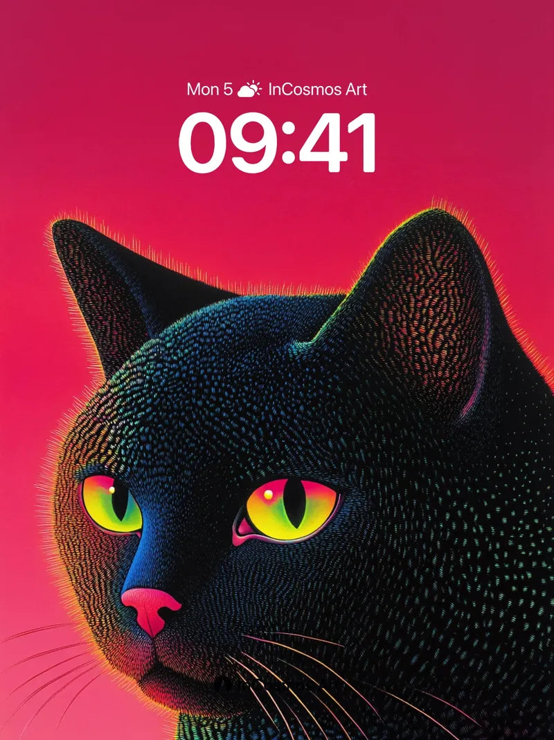 Neon Pulse Wallpaper with Electric Fur