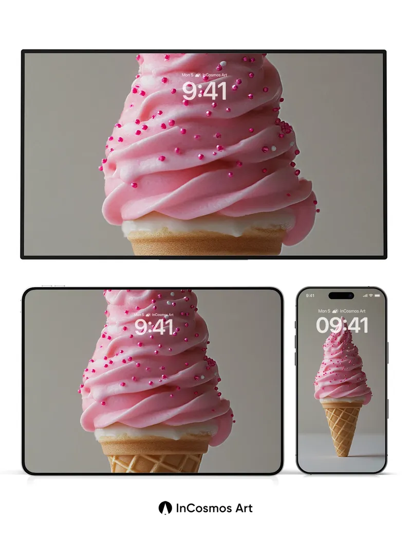 Whimsical Swirl Wallpaper with Sugar Pearls