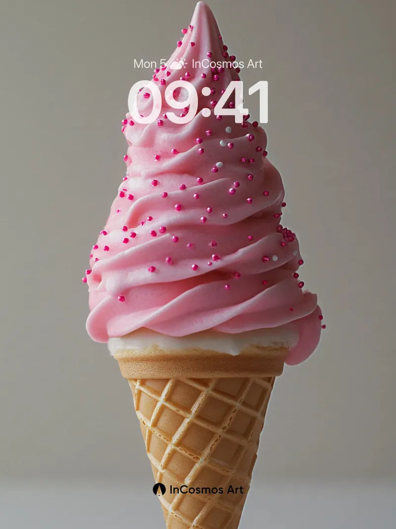 Whimsical Swirl Wallpaper with Sugar Pearls