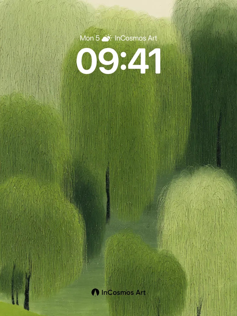 Whispering Canopy Wallpaper with Verdant Threads