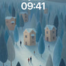 Frost-Whispered Forest Wallpaper with Snowfall Trails wallpaper for iPhone, iPad & Mac