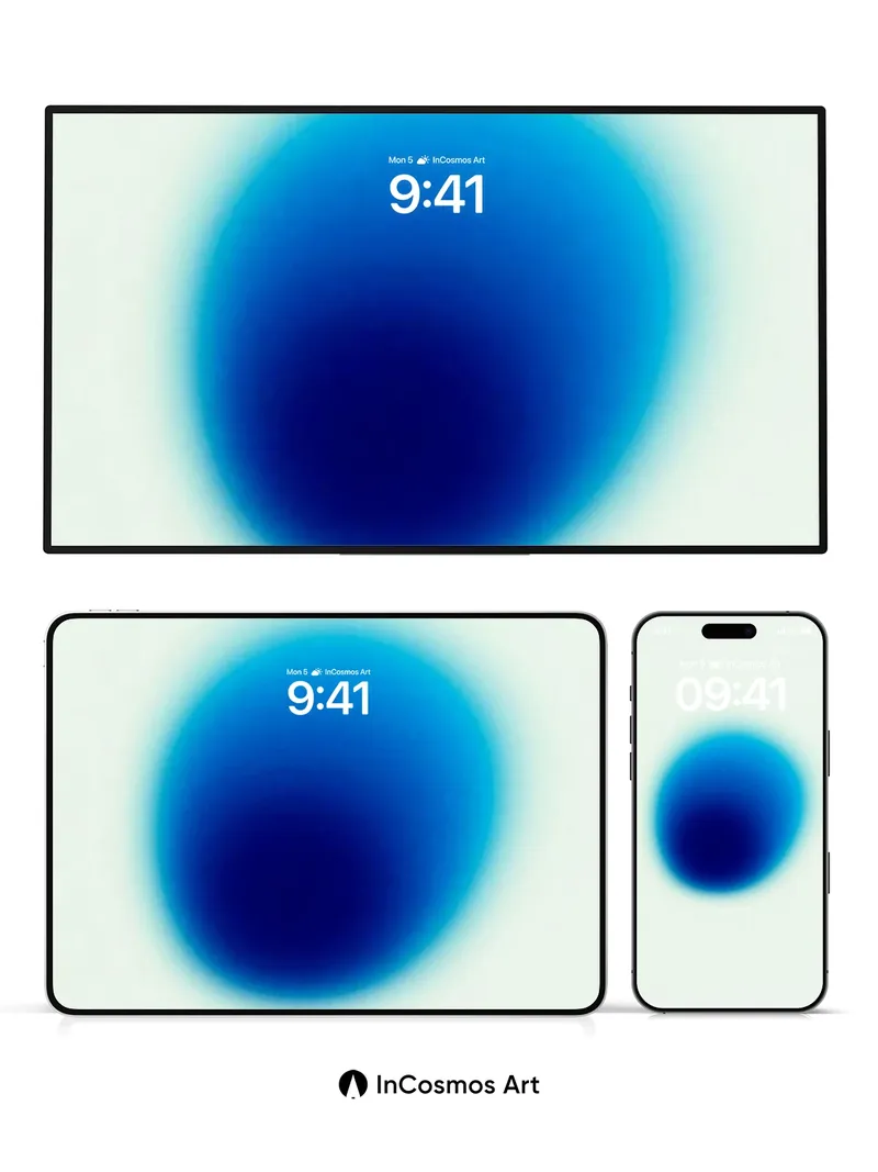 Serene Blue Blur Wallpaper with Ethereal Depth