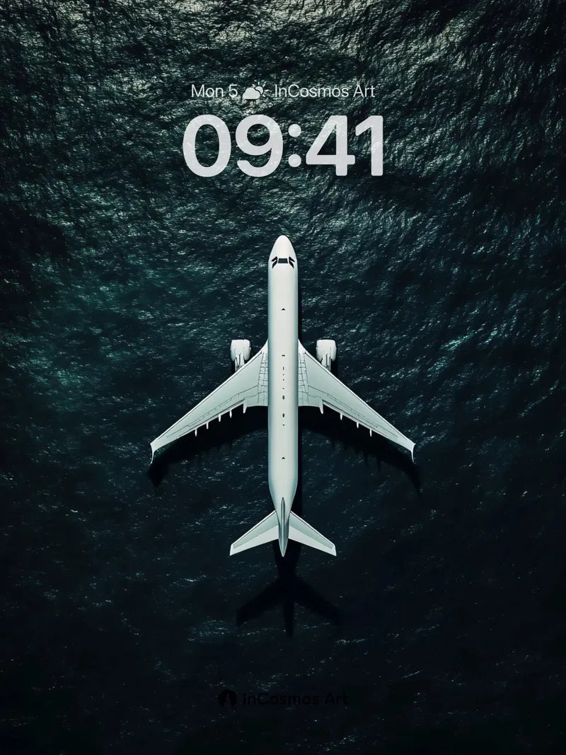 Silent Glide Wallpaper Over Midnight Sea