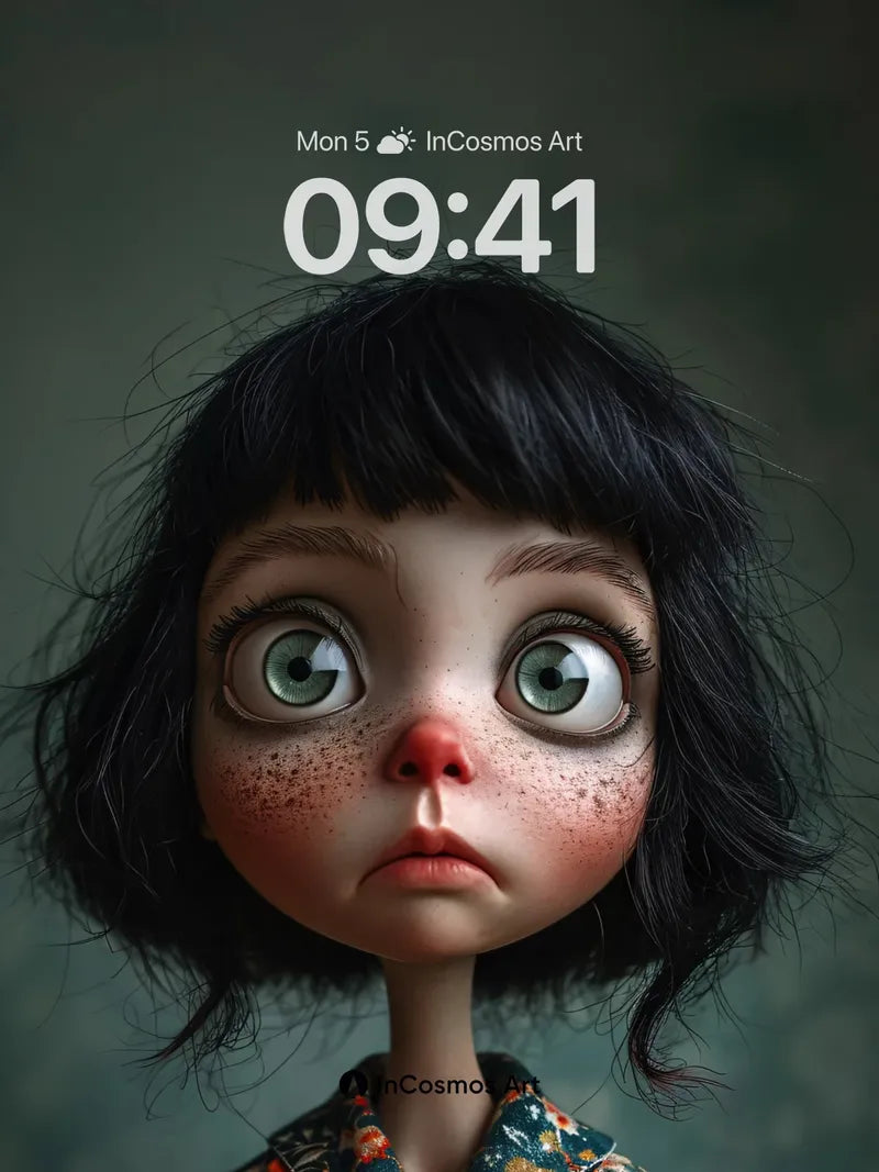 Whispering Eyes Wallpaper with Velvet Shadows wallpaper for iPhone, iPad & Mac