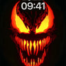 Fiery Venom Wallpaper with Glowing Teeth wallpaper for iPhone, iPad & Mac