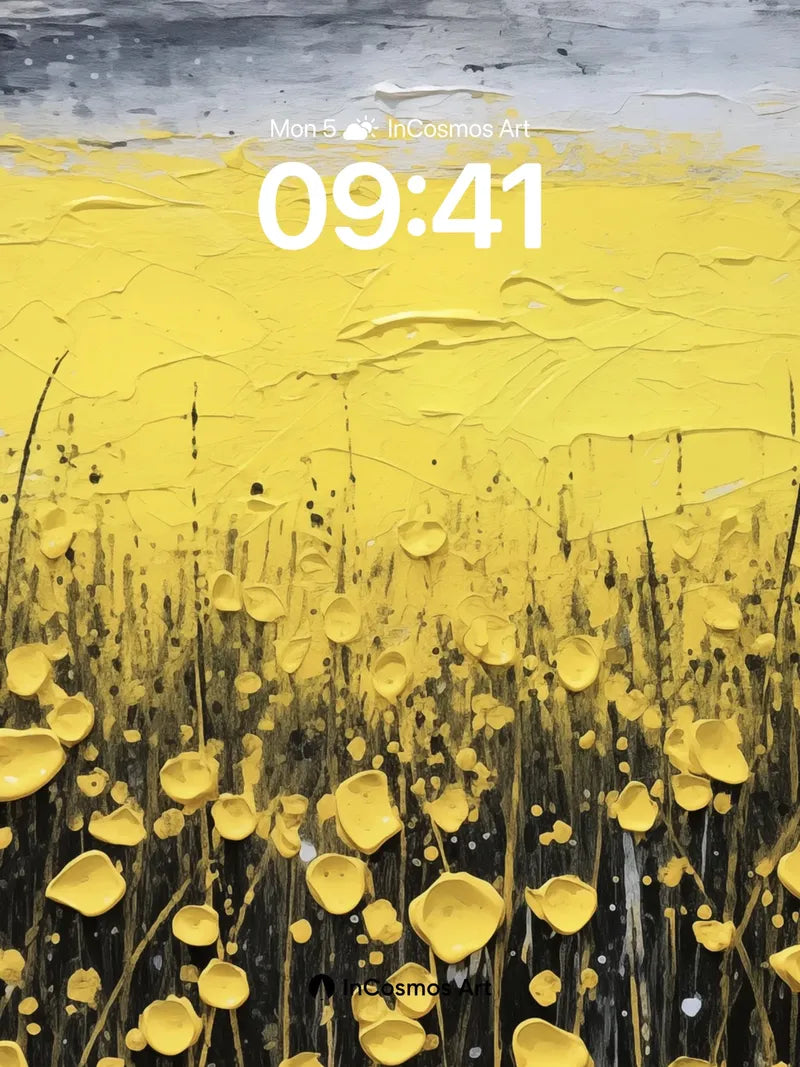 Luminous Field Wallpaper with Moonlit Texture