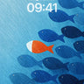 Calm Ocean Current Wallpaper with One Bold Swimmer wallpaper for iPhone, iPad & Mac