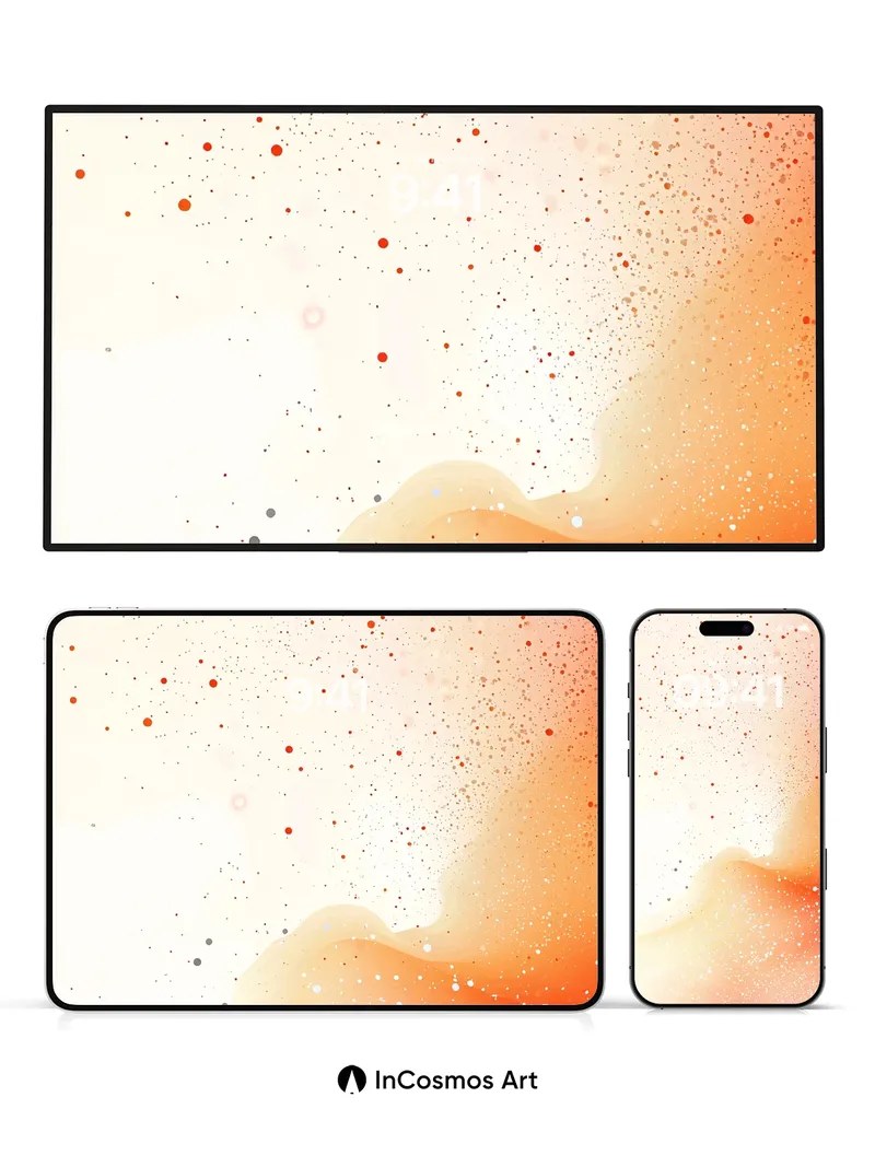 Warm Hush Wallpaper with Floating Ember Specks