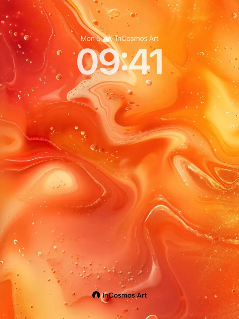Fiery Ebb Wallpaper with Liquid Light