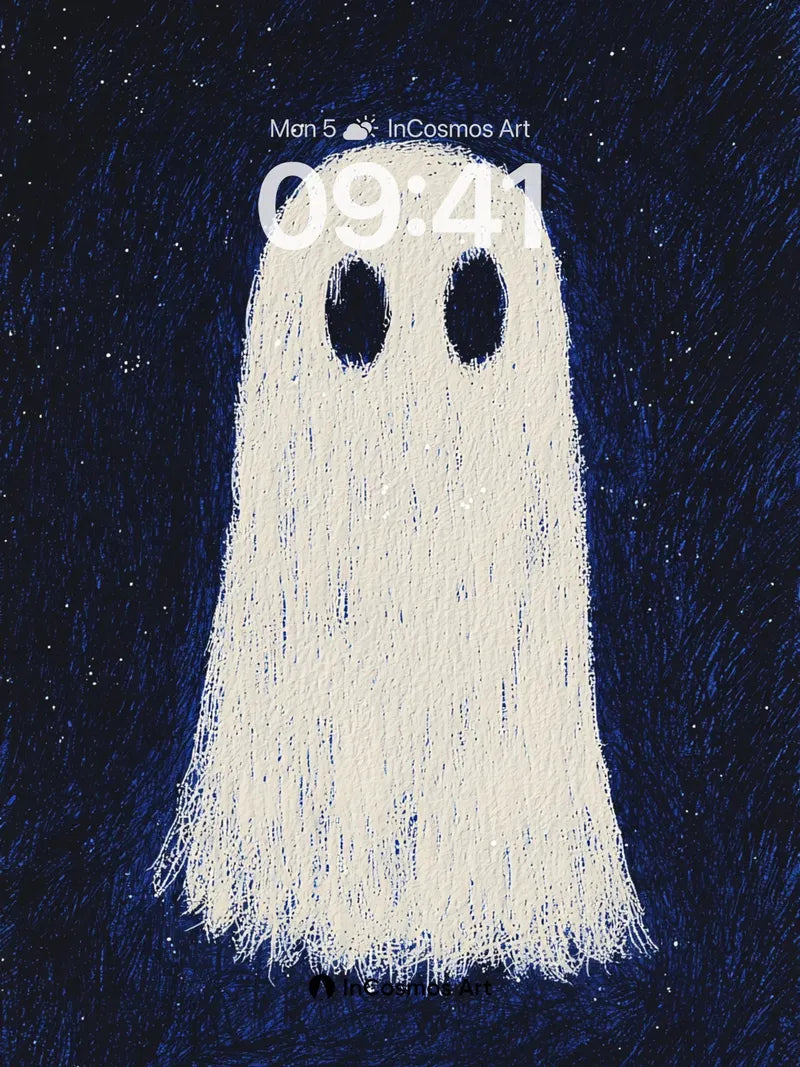Whispering Ghost Wallpaper with Starlit Veil wallpaper for iPhone, iPad & Mac