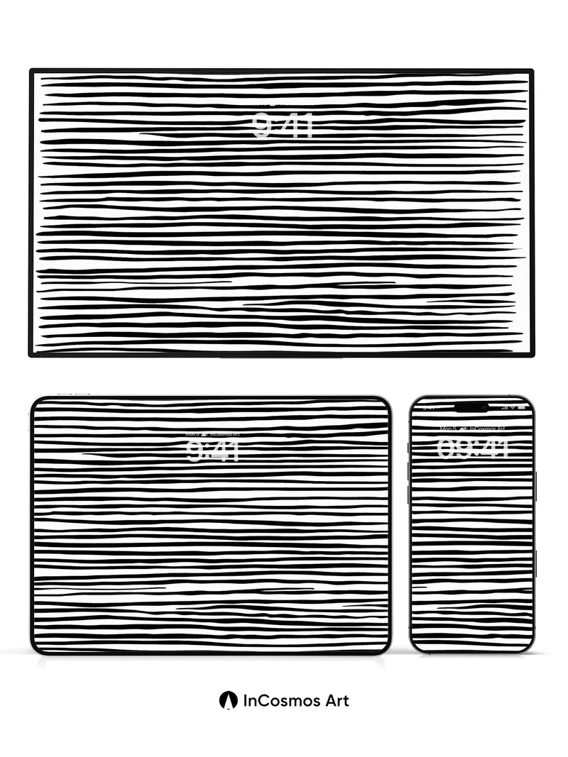 Rhythmic Line Wallpaper with Wavy Motion