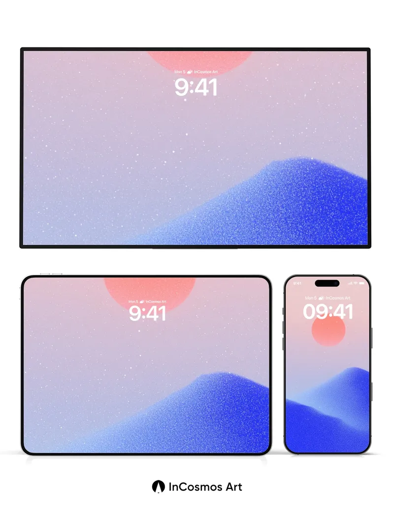 Serene Horizon Wallpaper with Cosmic Dust