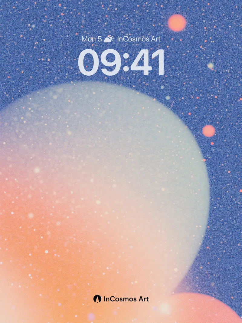 Stellar Hush Wallpaper with Floating Orbs