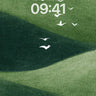 Serene Hillside Wallpaper with Silent Flight wallpaper for iPhone, iPad & Mac