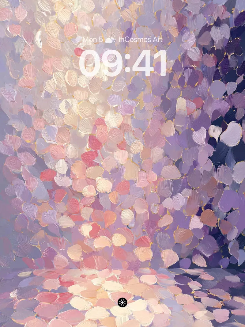 Whispering Petals Gradient Wallpaper in Soft Light wallpaper for iPhone, iPad & Mac