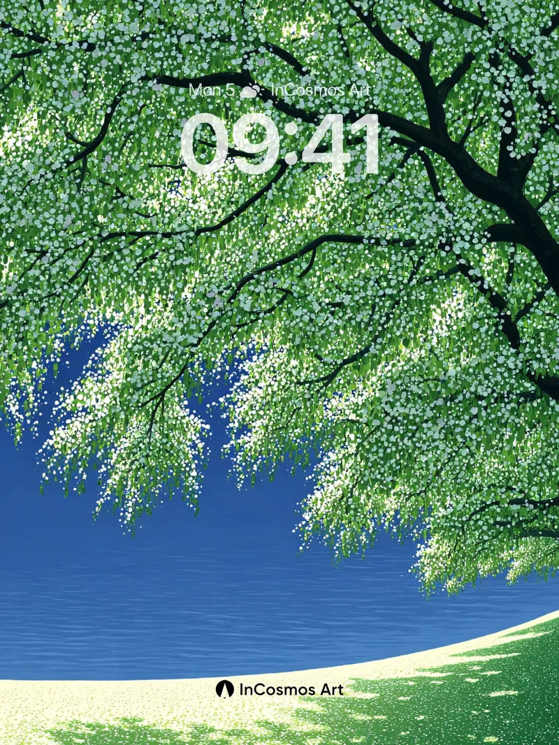 Serenity Canopy Wallpaper with Dappled Light