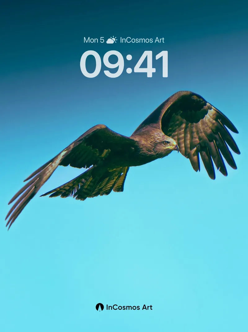 Soaring Silence Wallpaper with Feathered Light