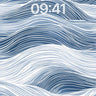Serenity Wave Wallpaper with Hokusai Echoes wallpaper for iPhone, iPad & Mac