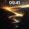 Golden Whirlwind Wallpaper with Cosmic Dust wallpaper for iPhone, iPad & Mac