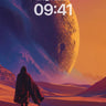 Crimson Horizon Wallpaper with Celestial Echo wallpaper for iPhone, iPad & Mac
