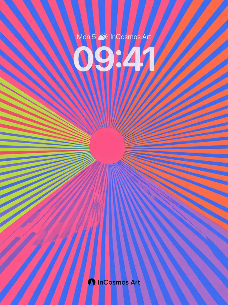 Neon Pulse Wallpaper with Radiant Stripes