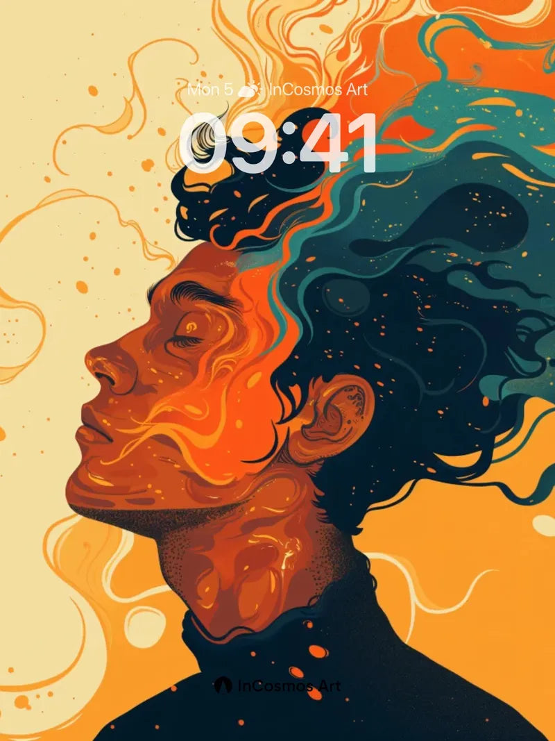 Soulfire Portrait Wallpaper with Cosmic Breath wallpaper for iPhone, iPad & Mac