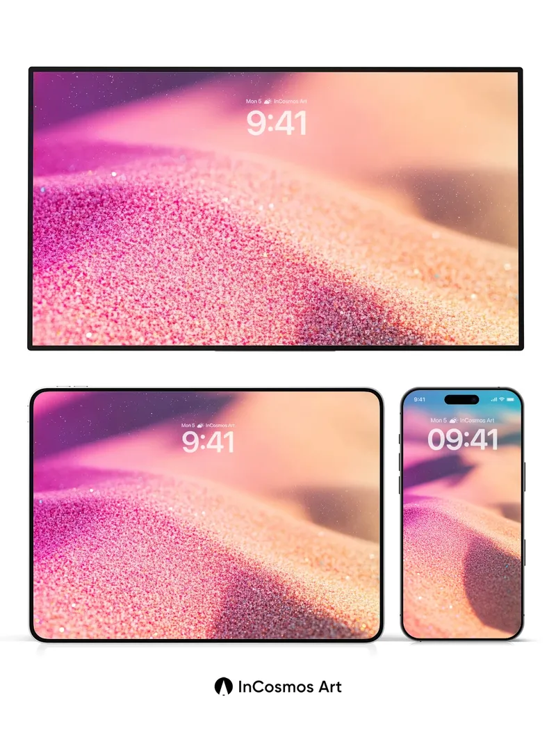 Luminous Dune Wallpaper with Sparkling Sands