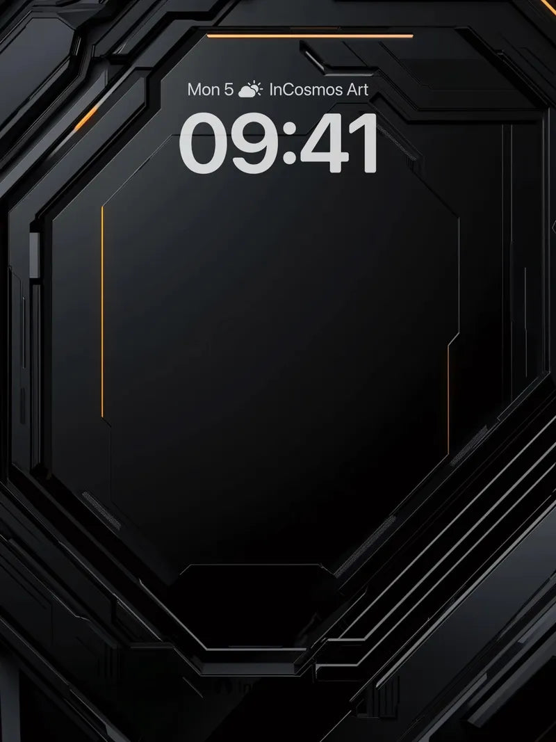 Obsidian Circuit Wallpaper with Neon Veins