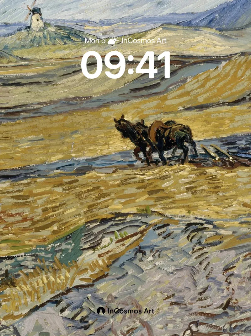 Whirlwind Fields Wallpaper with Windmill Echo wallpaper for iPhone, iPad & Mac