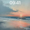 Serenity Sunset Wallpaper with Reflective Tides wallpaper for iPhone, iPad & Mac