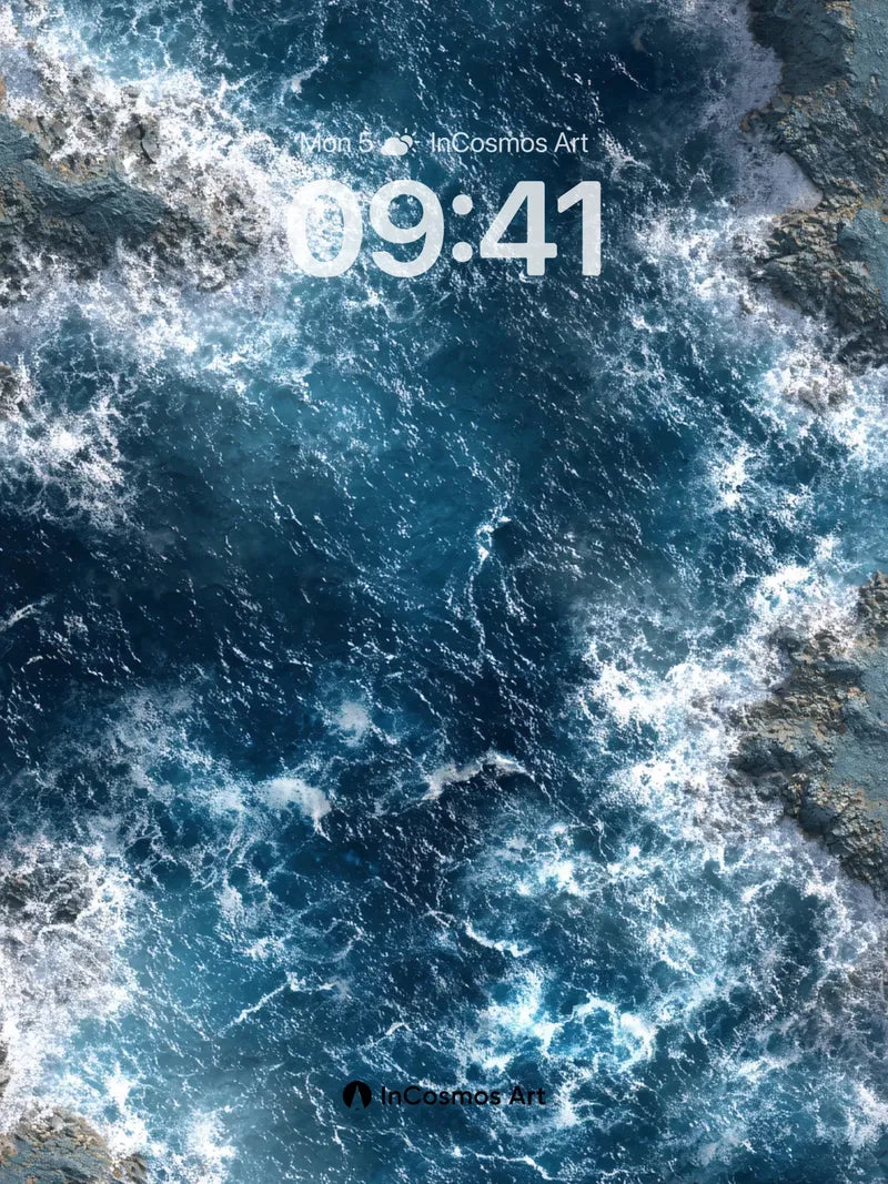 Turbulent Abyss Wallpaper with Foaming Depths