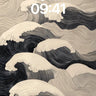 Monochrome Wave Wallpaper with Hokusai Echoes wallpaper for iPhone, iPad & Mac
