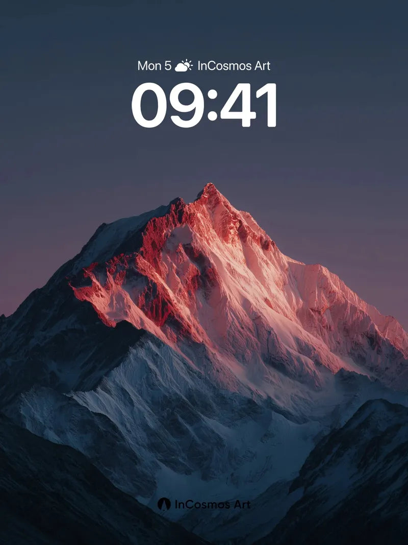 Alpenglow Frost Wallpaper with Crimson Edge