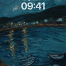 Nocturnal Swirls Wallpaper with Starry Reflections wallpaper for iPhone, iPad & Mac