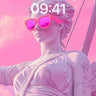 Pink Mirage Wallpaper with Sunglass Goddess wallpaper for iPhone, iPad & Mac