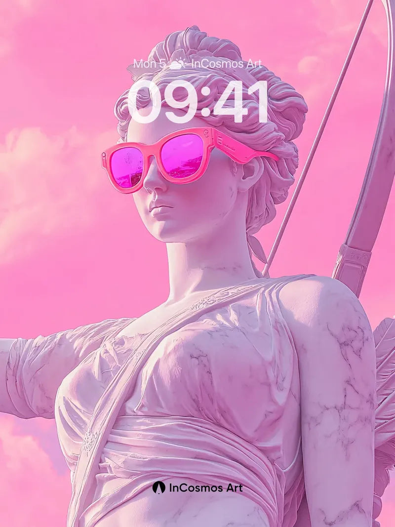 Pink Mirage Wallpaper with Sunglass Goddess