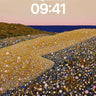 Golden Hush Wallpaper with Dotted Fields wallpaper for iPhone, iPad & Mac