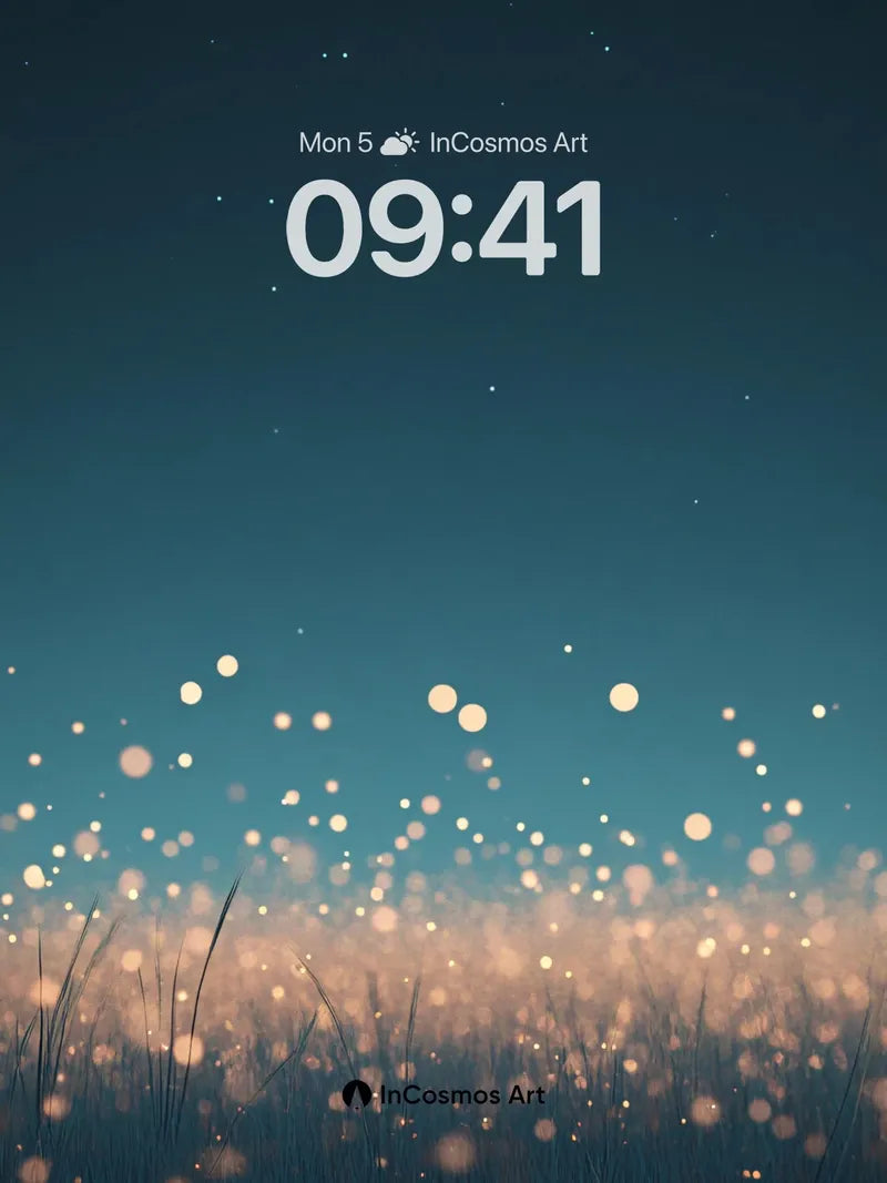 Whispering Field Wallpaper with Starlit Dust