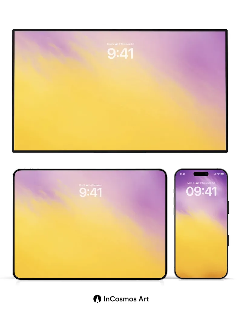 Lavender Hush Wallpaper with Golden Breath