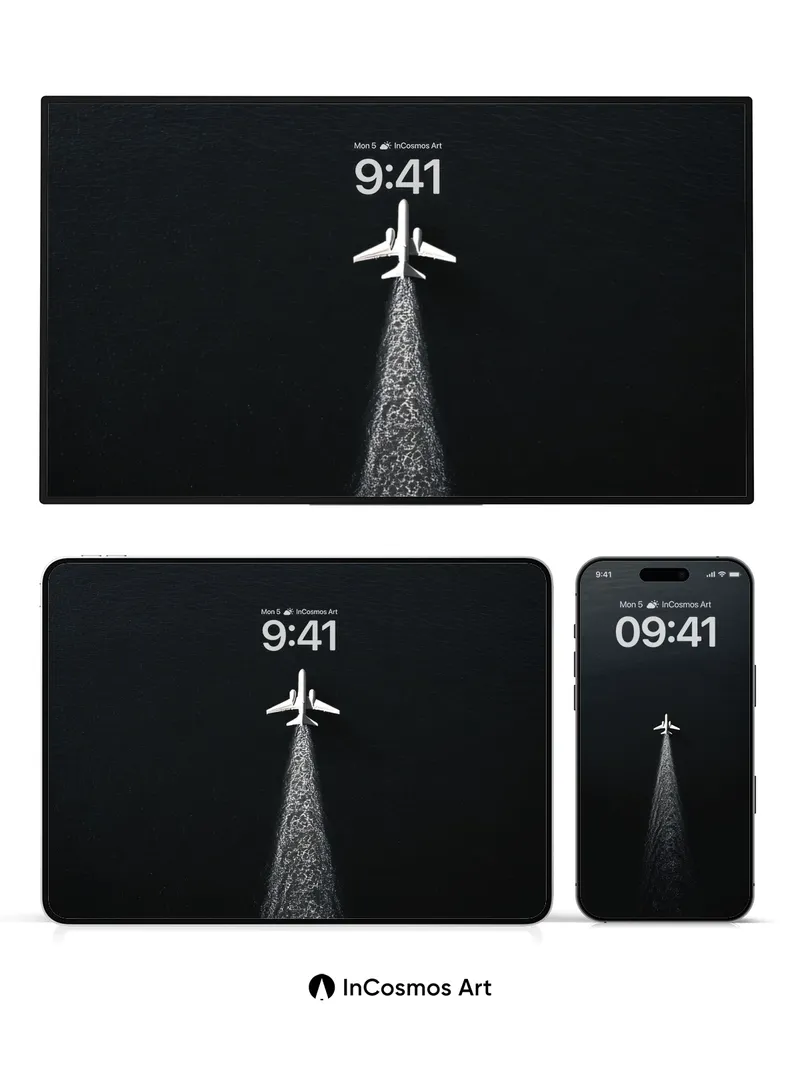 Serenity Flight Wallpaper with Ocean Trail